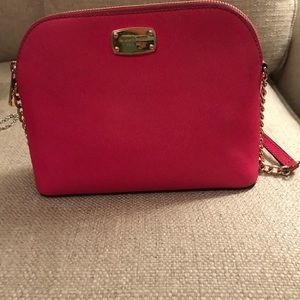 Michael kors bright pink cross bod with wallet!!!